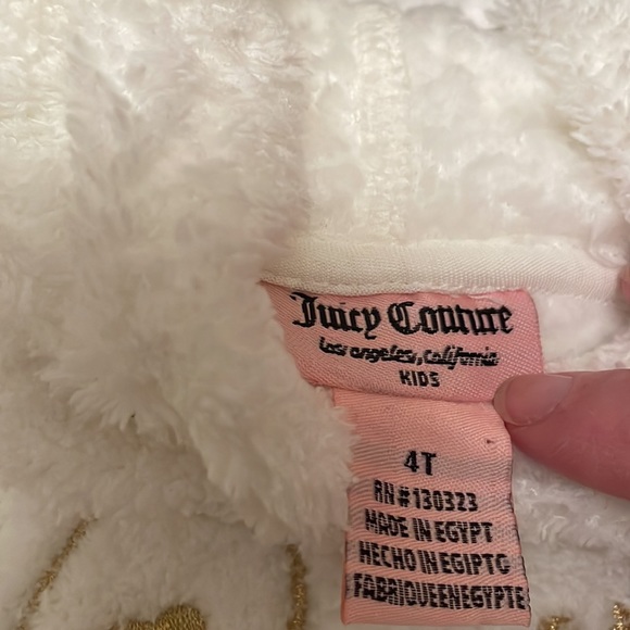 NWT Juicy couture girls 2piece set.Size 4t. Fleece hoody with branded leggings. - Picture 3 of 15